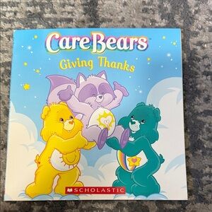Scholastic Care Bears Giving Thanks Book - Blue, Yellow, Green